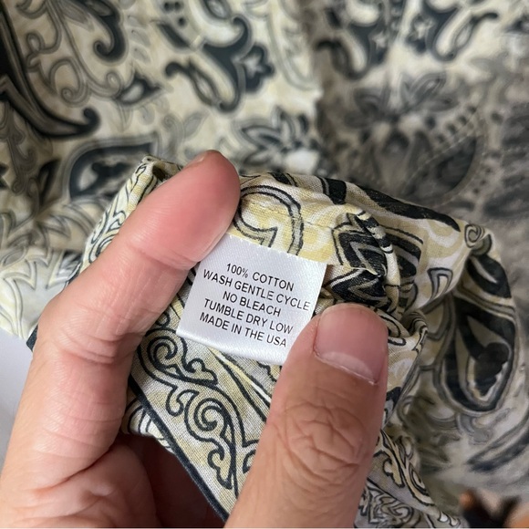 PIPSQUEAK CHAPEAU ivory cream black scroll floral paisley cotton midi dress - Picture 7 of 7